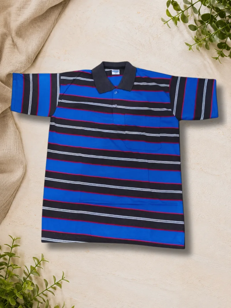 T-Shirt — Collar with Button